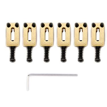 Imagem de Wilkinson Espaçamento 10,8mm Carrinhos Saddles de Aço Inoxidável para Ponte Tremolo Wilkinson WVP e Importação de Guitarra estilo Strat, Dourado(6 Peças)