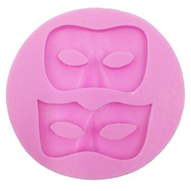 Imagem de FUNSHOWCASE Molde de silicone para máscara de máscaras, decoração de bolo de fondant, topo de cupcake, pasta de goma, resina, argila de polímero, argila de metal, cera, sabão