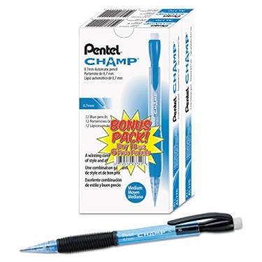 Imagem de Lapiseira Pentel AL17CSWUS Champ, 0,7 mm, azul barril, pacote com 24