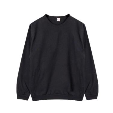 Imagem de Moletom Liso Preto Sem Capuz Unissex G