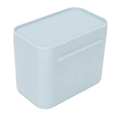 Imagem de Caixa de Contêiner de Armazenamento, Caixa de Armazenamento de Mesa à Prova de Umidade de Alta Capacidade 2 Grades para Mesa (Azul)