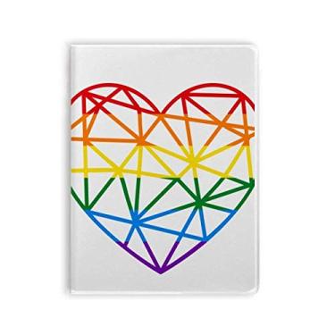 Imagem de Diário de capa macia Rainbow Gay LGBT com estampa de lésbica, coração de modelagem lésbica