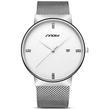 Imagem de Relógio de Pulso Masculino Sinobi Relogio Genebra UItra Fino Luxuoso À Prova D'Água (C1)