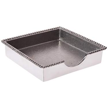 Imagem de Mariposa Porta-guardanapos de almoço com contas, prata