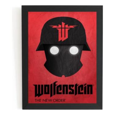 Imagem de Quadro Game Wolfenstein Arte Simplista Poster Moldurado - Fanarte