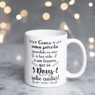 Imagem de Caneca Porcelana Como Uma Perola Escondida no Mar a sua vida é um teso