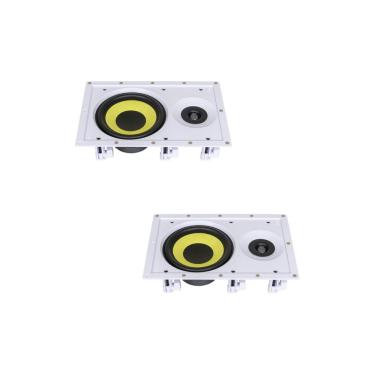 Imagem de Kit 2 Caixas De Som Retangulares de Embutir JBL CI Plus 6R 160w Rms - Branca