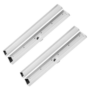 Imagem de Kit 2 Ralo Oculto Linear Embutir 5x50 P/ Porcelanato Branco