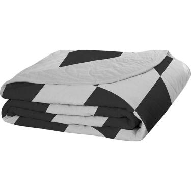 Imagem de Cobre Leito Tecebem Solteiro Malha 100% Algodão Estampado Em Matelassê Eric 170x240m Cinza