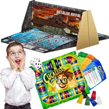 Imagem de Kit 2 Jogos Tabuleiro Infantil Educativo Estratégia Batalha Naval Cuca Legal Junior Clássico Família Presente Dia Das Crianças Jogos Infantis Board Game Escolar Pedagógico Selo Inmetro