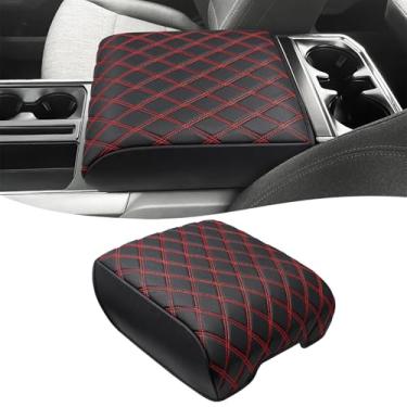 Imagem de KBH Capa de apoio de braço para console central para Ford F150 2021-2025, acessórios para console de assento de balde, protetor de tampa do console médio, almofada de caixa de descanso de braço