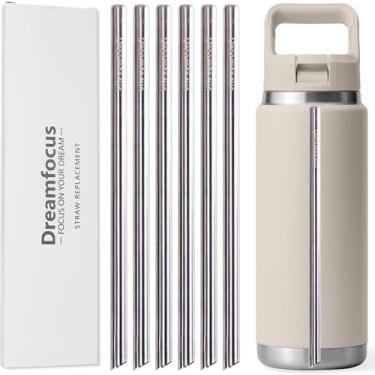 Imagem de Dreamfocus Canudo de metal de substituição de aço inoxidável para garrafa de canudo YETI RAMBLER 737 g