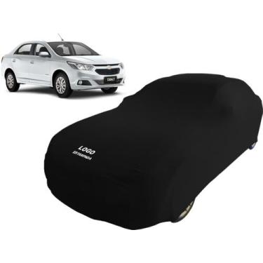 Imagem de Capa Para Cobrir Carro Chevrolet Cobalt Tecido Helanca - Mz, Preta