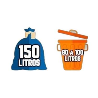 Imagem de Kit Saco De Lixo 300Un De 150L Reforçadíssimo ul - Higipack