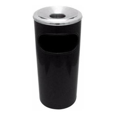 Imagem de Lixeira Cinzeiro Aro Em Alumínio Preto - JSN