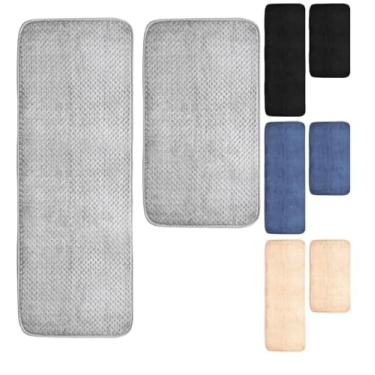 Imagem de Jogo Passadeira Confort Kit 2 Peças Antiderrapante Tapete Macio Cozinha Quarto Banheiro Corredor (Azul)