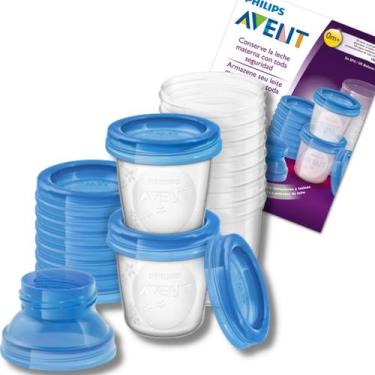 Imagem de Kit 10 Potes Para Armazenamento Leite Materno Philips Avent