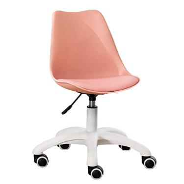 Imagem de LILINWAN Cadeira de mesa de escritório em casa giratória com altura ajustável, material de polipropileno, cadeira de mesa de computador para escritório em casa, espaço pequeno