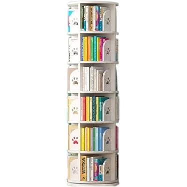 Imagem de AKALNNB Estante giratória de 3/4/5 andares, estante rotativa, prateleira de canto de chão, prateleira de armazenamento, criativa, estante giratória de 360°, quarto, sala de estar, Li