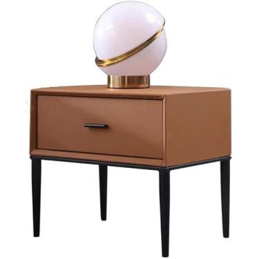 Imagem de Mesa de cabeceira lateral, mesa de cabeceira nórdica, moderna, minimalista, estilo italiano, mobiliário de quarto, minimalista, armário de cabeceira, luz lateral luxuosa