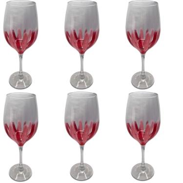 Imagem de Kit 6 Taças de Vidro Grande 490ml Vinho Água Vermelha