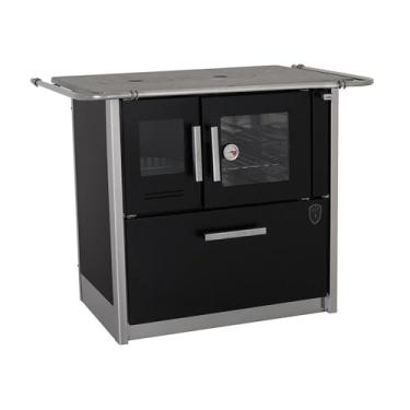 Imagem de Fogão A Lenha Eclipse Direito Preto Chapa Ferro Fundido N2