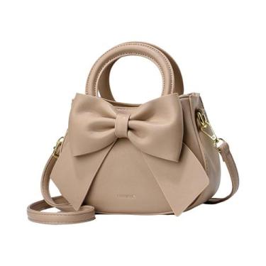 Imagem de Bolsa Pequena Quadrada Feminina Da Moda, Alta Qualidade, Com Laço, Est