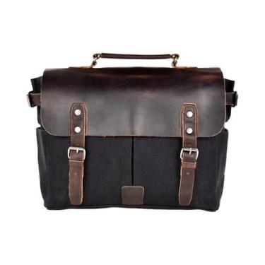 Imagem de Bolsa De Selim Vintage Em Lona Encerada Para Motocicleta Masculina, Bo