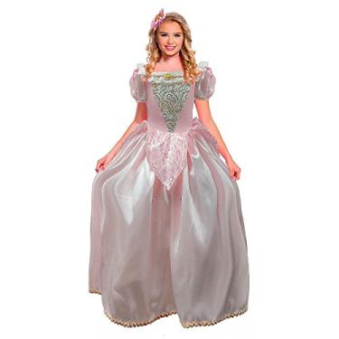 Imagem de Vestido Festa Junina Infantil Luxo Babados Azul Com Bolsa M 7-8