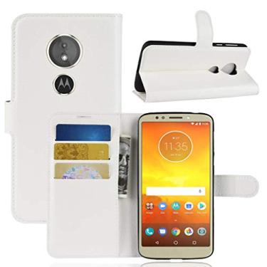 Imagem de Capa para Moto E5, carteira flip de couro PU premium com compartimento para cartão, suporte e fecho magnético [capa interna à prova de choque de TPU] Compatível com Moto E5