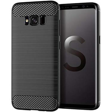 Imagem de Capa para Samsung Galaxy S8 Lite, sensação macia, proteção total, anti-arranhões e impressões digitais + capa de celular resistente a arranhões para Samsung Galaxy S8 Lite
