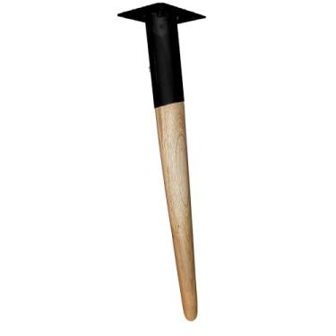 Imagem de Pé Palito 50cm Madeira Eucalipto Ayme Suporte Canhão Metal Resistente (1, Preto)