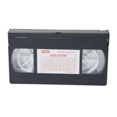 Imagem de Progo Limpador de cabeça de videocassete - Limpador de cabeça VHS para reprodutores de VHS/VCR - Tecnologia seca, sem necessidade de fluido, reutilizável até 50 vezes, fácil de usar, limpeza segura