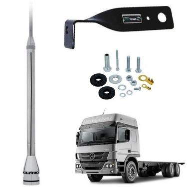 Imagem de Antena Móvel Px 2,70 metros Alongador Inox 60cm Suporte Mercedes Benz 