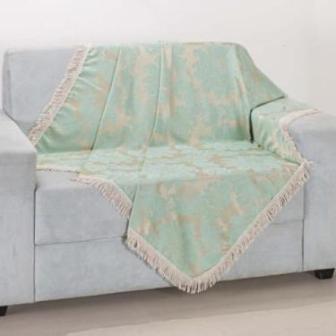 Imagem de Manta Para Sofá Casa Linda - Gabi Flor , Tifany Com Dourado