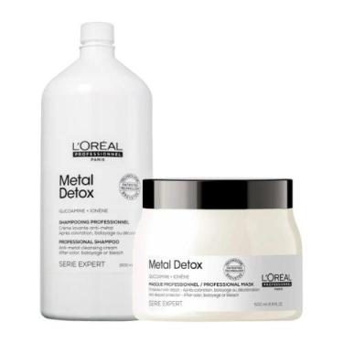 Imagem de Kit loreal metal detox shampoo 1500ml+mascara 500g