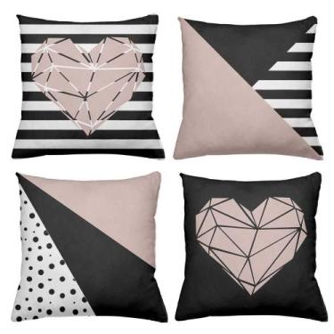 Imagem de Kit 4 Almofadas Decorativas Cheias 40x40cm Diamante - Deluzz