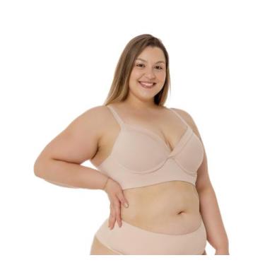 Imagem de Sutiã Plus Size com Bojo Plus Size Reforçado - Via Sedução, 54, Nude