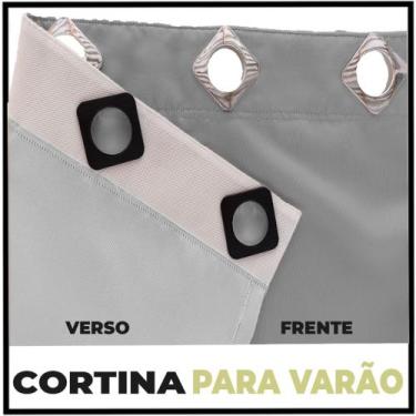 Imagem de cortina pé direito para varão Berlim 5,50 x 5,00 voal branco - Bravin 