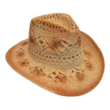 Imagem de Chapéu Country Palha Sintética Vaquejada Rodeio Sertanejo - Alwy, Caqu