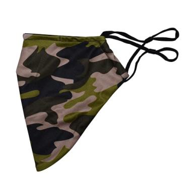 Imagem de Máscara facial de barba para homens com barba, máscara facial masculina com barba, máscara de barba reutilizável e confortável (verde camuflado (18 cm) Geração 2)