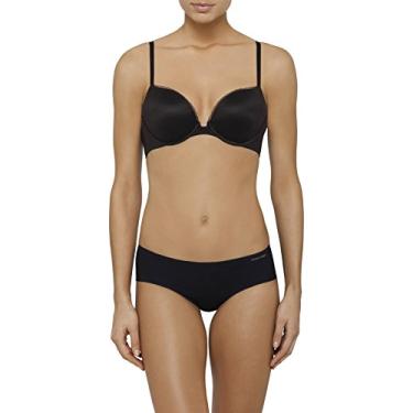 Imagem de Calvin Klein Sutiã push-up feminino com decote profundo, Preto, 34D
