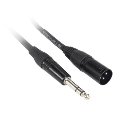 Imagem de Rockville Cabo TRS RCXMB6B macho de 1,8 m XLR para 1/4" preto 100% cobre, 1,8 m (RCXMB6-B)