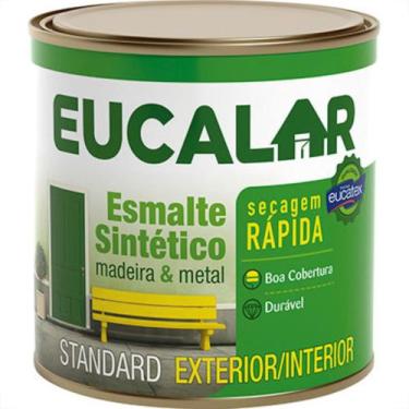 Imagem de Tinta Esmalte. 1/4 (900ml) Sintetico Eucalar Amarelo - EUCATEX