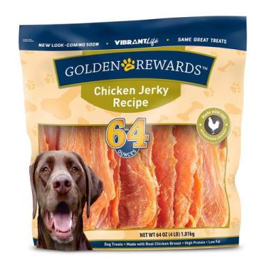Imagem de Petiscos Golden Rewards para Cães - Carne Seca de Frango (1,89L)