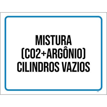 Imagem de Placa Mistura C02 Argônio Cilindros Vazios 27X35