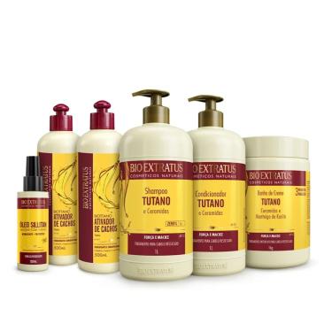 Imagem de Kit Tutano Bio Extratus Cabelos Cacheados/Crespos Linha Completa 1L/1Kg