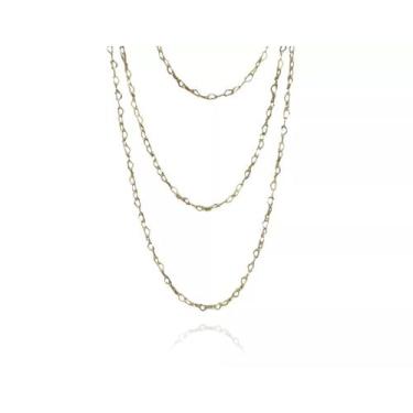 Imagem de Colar Triplo de Coraçao Folheado em Ouro 18k - Floratta Joias