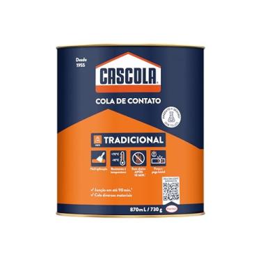 Imagem de Cascola Cola Tradicional sem Toluol, Adesivo de Contato, 1x730g