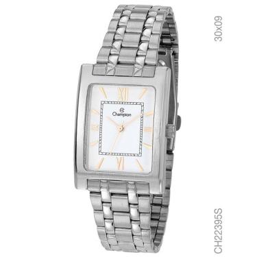 Imagem de Relógio Champion Feminino Social CH22395S Retangular prata